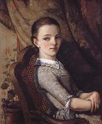Gustave Courbet Portrait of juliette Courbet painting